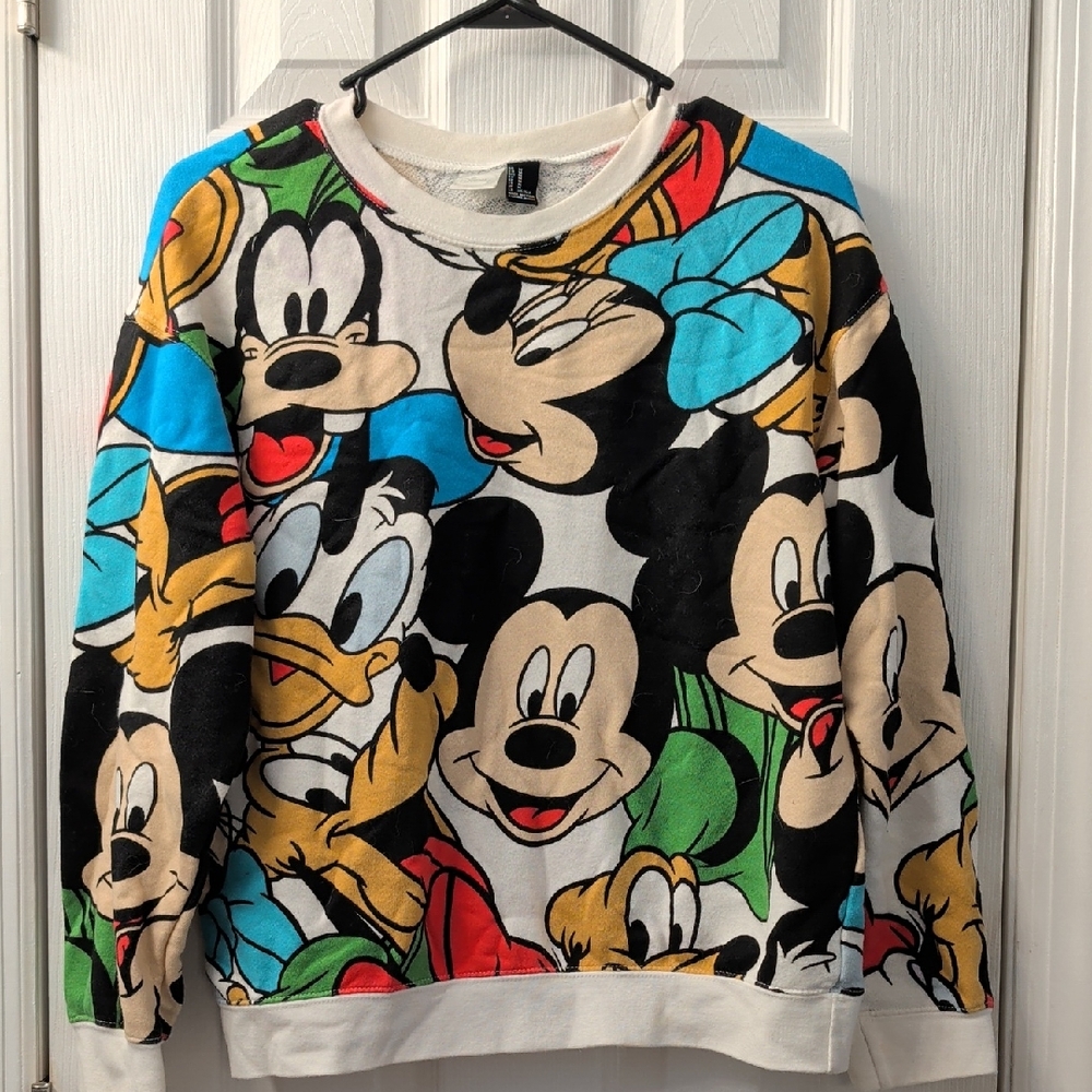 Disney White Crewneck Sweatshirt